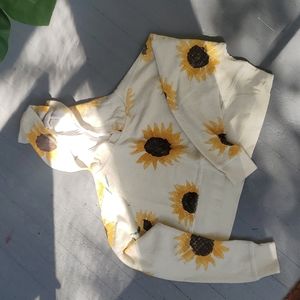 Cropped Sunflower Hoodie